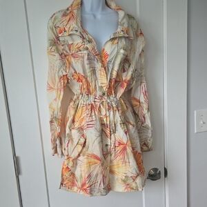 Chico's Multicolor Tropical Print Jacket